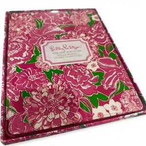 NIB Lilly Pulitzer iPad case with stand features the "May Flowers" pattern